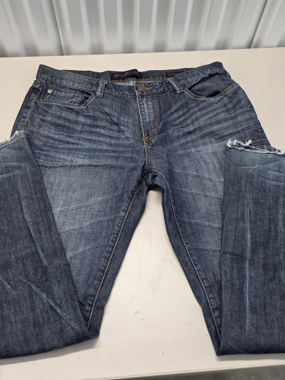 Seven 7 Cotton Jeans Men's Size 36x34 Bottom Of Legs Are Frayed